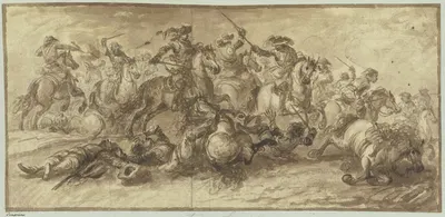 Equestrian combat by Francesco Simonini — digital art print download