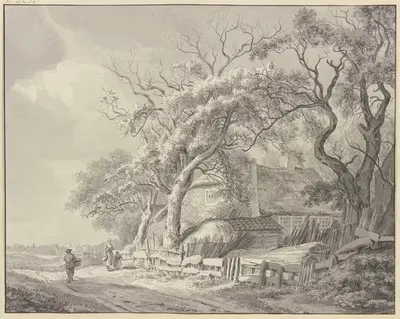 Op Schoote buyten Haarlem by Franciscus Andreas Milatz, 1801 — digital art print download