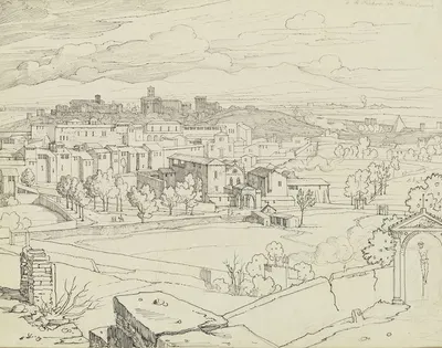 Aussicht von S. Pietro in Montorio by Франц Теобальд Хорни — digital art print download