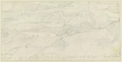 Flüchtige Landschaft mit Farbnotizen by Франц Теобальд Хорни — digital art print download