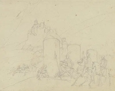 Siege of a castle by Франц Пфорр — digital art print download