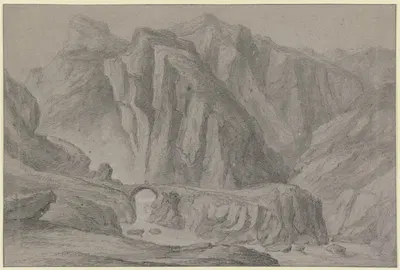 Die Teufelsbrücke an der Via Mala bei Andermatt im Kanton Uri by Franz Schütz — digital art print download