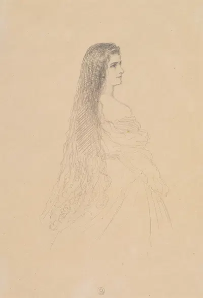 Kaiserin Elisabeth von Österreich by Франц Ксавер Винтерхальтер, 1864 — digital art print download