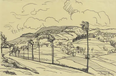Abtsroda mit der Wasserkuppe by Фрид Штерн, 1909 — digital art print download