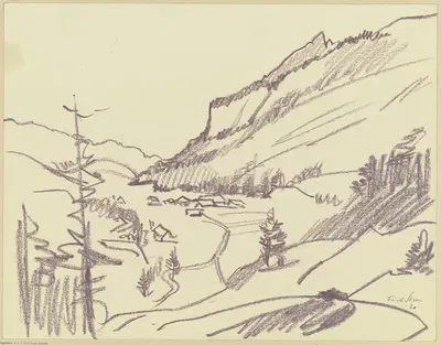 Einödbach im bayrischen Allgäu by Фрид Штерн, 1930 — digital art print download