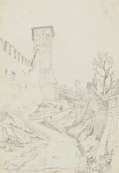 Near Florence by Friedrich Metz, 1851 — digital art print download