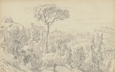 Near Florence by Friedrich Metz, 1850 — digital art print download