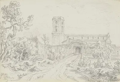 Near Florence by Friedrich Metz, 1851 — digital art print download