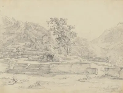 Near St Loretto by Friedrich Metz, 1845 — digital art print download
