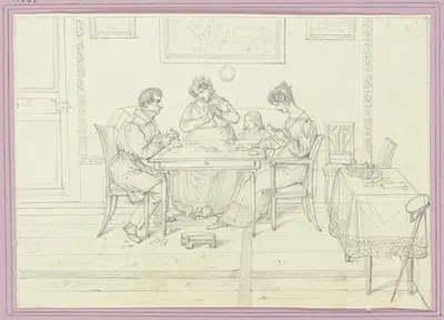 Family playing cards by Фридрих Мосбруггер — digital art print download