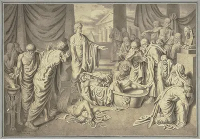 Agamemnon's death by Friedrich Müller, 1818 — digital art print download