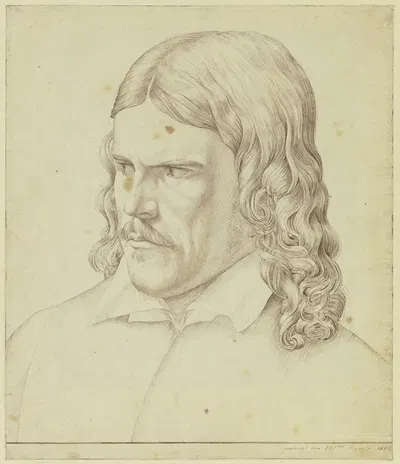Brustbildnis des Dichters Friedrich Rückert by Фридрих фон Оливье, 1819 — digital art print download