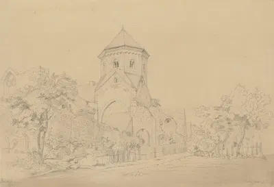 Klosterkirche Sankt Laurentius in Seebach by Friedrich Wilhelm Ludwig, 1846 — digital art print download