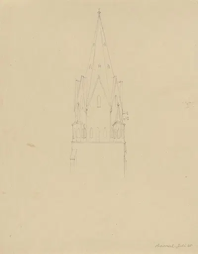 Tower in Oberursel by Friedrich Wilhelm Ludwig, 1845 — digital art print download