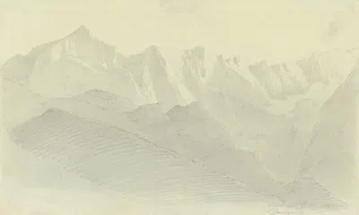 Partenkirchen by Fritz Bamberger, 1854 — digital art print download