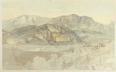 Surroundings of Trient by Fritz Bamberger, 1856 — digital art print download