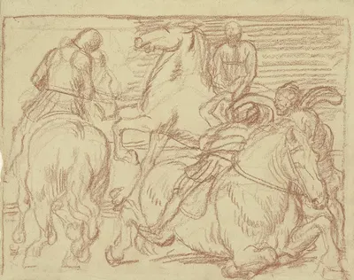 Horses bustling by Фриц Бёле — digital art print download