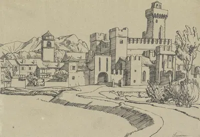 Sirmione at the Lake Garda by Фриц Бёле — digital art print download
