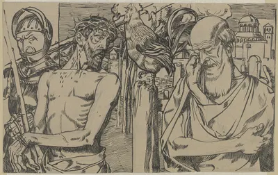Denial and repentance of Peter by Фриц Бёле, 1893 — digital art print download