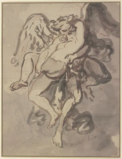 Die Entführung der Oreithyia durch Boreas by Gabriel-François Doyen — digital art print download