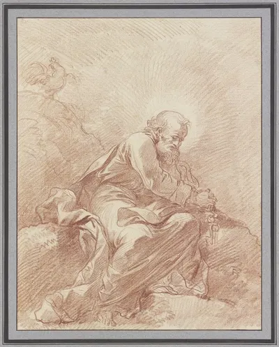 Die Reue des Heiligen Petrus by Gabriel-François Doyen — digital art print download