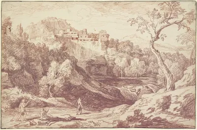 Classical landscape by Gaspard Dughet — digital art print download