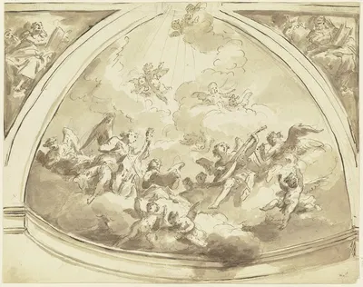 Angels concert by Gaspare Diziani — digital art print download