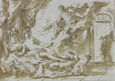 Jupiter and Semele by Gaspare Diziani — digital art print download