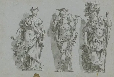 Venus, Merkur und Minerva by Gaspare Diziani — digital art print download