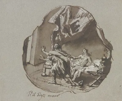 Josef und die Frau des Potiphar by Георг Антон Урлауб — digital art print download