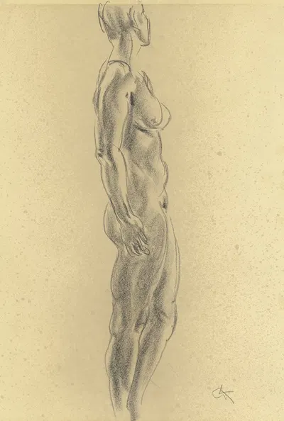 Standing female nude by Georg Kolbe — digital art print download