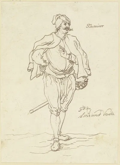 Ein Slavonier by Georg Philipp Rugendas the Elder, 1723 — digital art print download