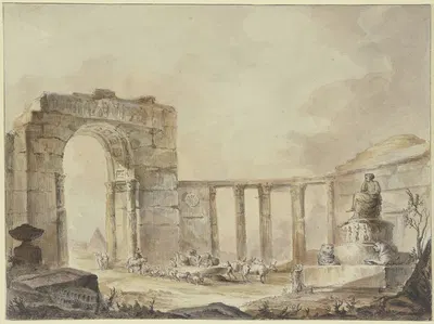 Agrippina's grotto by Georges-François Blondel — digital art print download