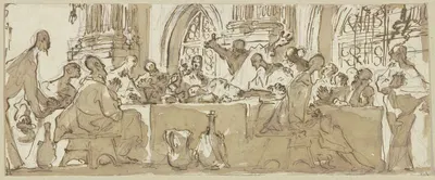 The Last Supper by Giovanni Andrea Ansaldo — digital art print download