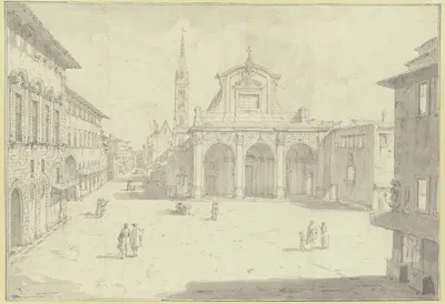 Ansicht von S. Marco in Florenz by Джузеппе Цокки — digital art print download