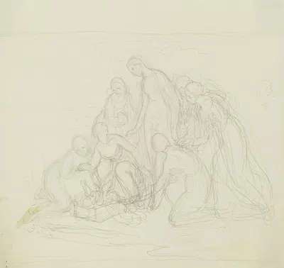 Rescue of Moses. by Gustav Heinrich Naecke — digital art print download