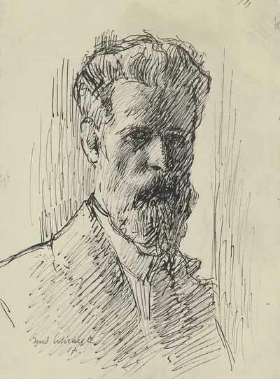 Self-portrait by Густав Шрэгле, 1917 — digital art print download