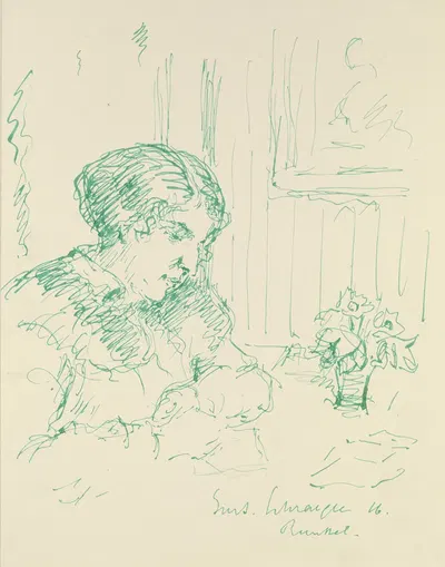 Writing lady by Густав Шрэгле, 1916 — digital art print download