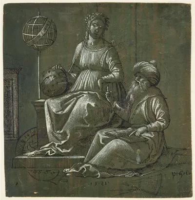 Ptolomäus und die Astrologie by Hans Brosamer, 1521 — digital art print download