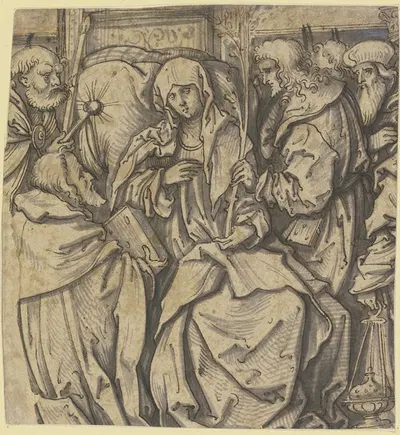 The death of Mary by Ганс Бургкмайр Старший, 1520 — digital art print download