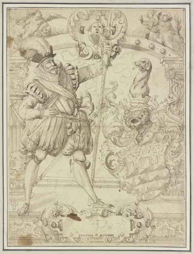 Wappenscheibe der Familie Murer by Hans Jakob Dünz, 1599 — digital art print download