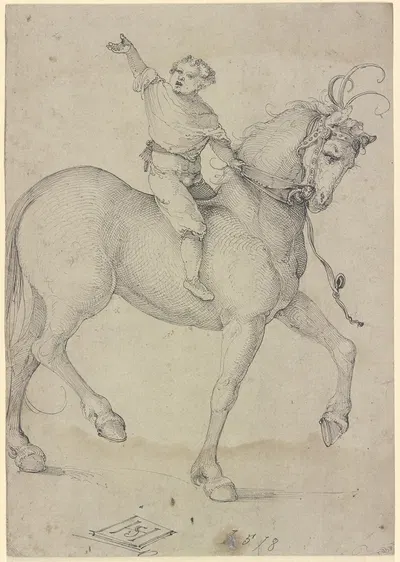 Boy on a high horse by Ханс Леонард Шойфелайн, 1518 — digital art print download