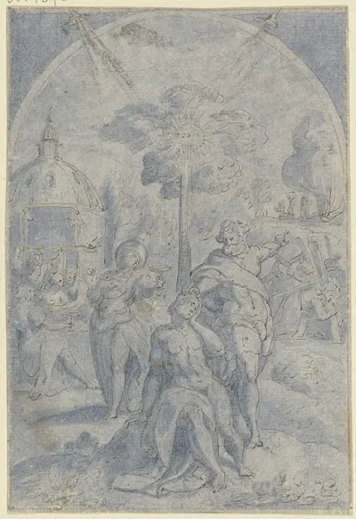 Allegorie, eine Art christlicher Herkules auf dem Scheideweg by Hans Rottenhammer — digital art print download