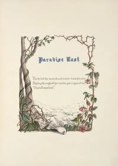 Paradise Lost by Jane Elizabeth Giraud, 1846 — digital art print download