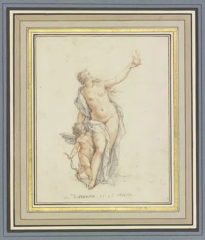Venus and Cupid by Hans Rottenhammer, 1596 — digital art print download