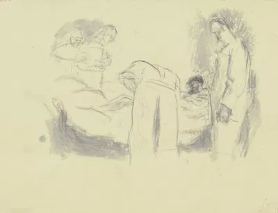 Studie aus dem Kriegslazarett by Hans Sutter, 1915 — digital art print download
