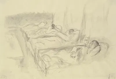 Studie aus dem Kriegslazarett by Hans Sutter, 1915 — digital art print download