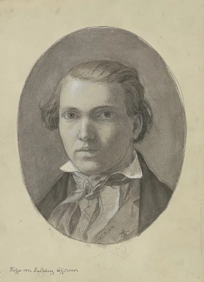 Porträt eines Sohnes von Ludwig Thoma by Hans Thoma, 1860 — digital art print download