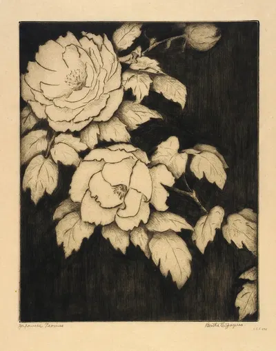 Japanese Peonies by Bertha Jaques — digital art print download