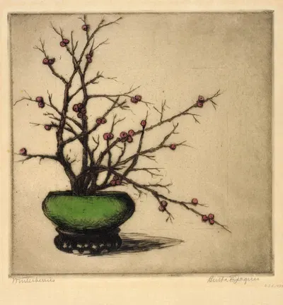 Winterberries by Bertha Jaques — digital art print download